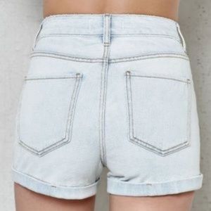 PacSun Candle Blue High Rise Denim Mom Short W24